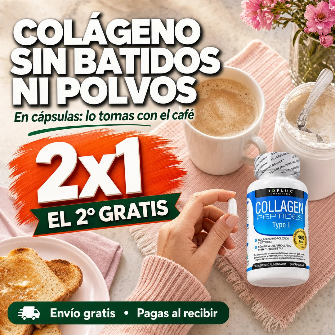 Colágeno sin batidos ni polvos: en cápsulas, lo tomas con el café. 2x1.