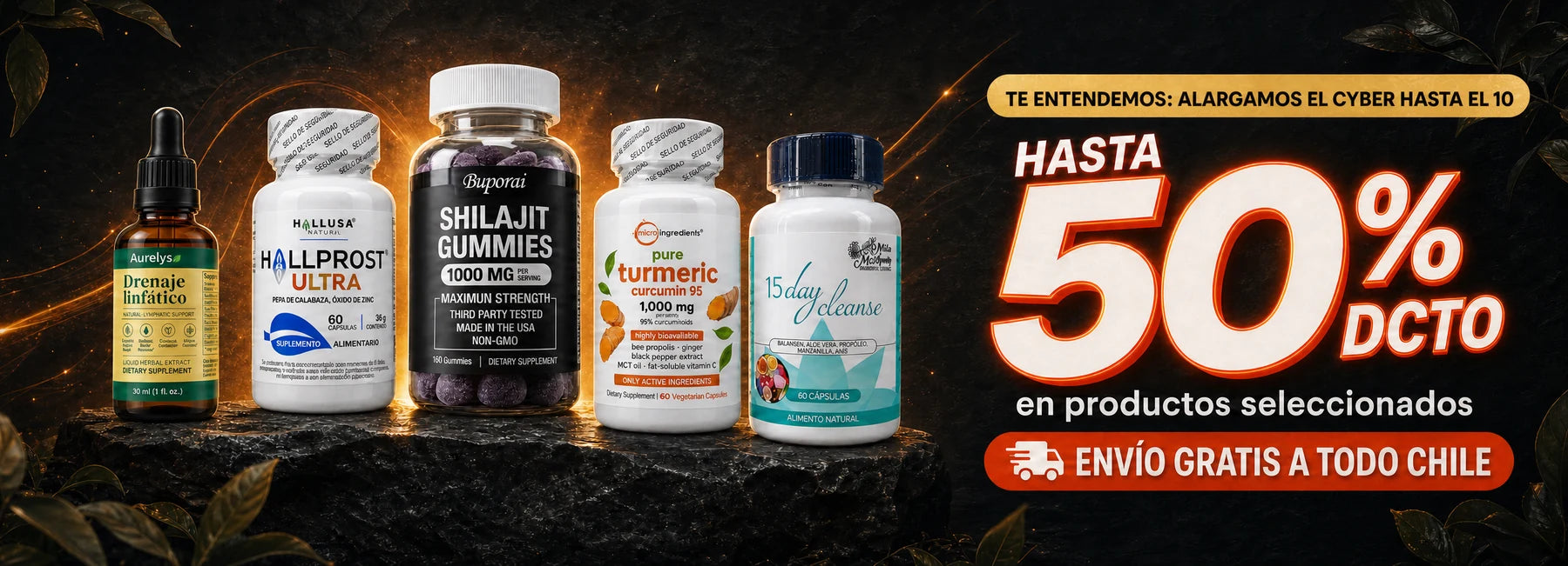 Te entendemos: alargamos el Cyber hasta el 10 de octubre. Hasta 50% de descuento en productos seleccionados. Envío gratis a todo Chile.