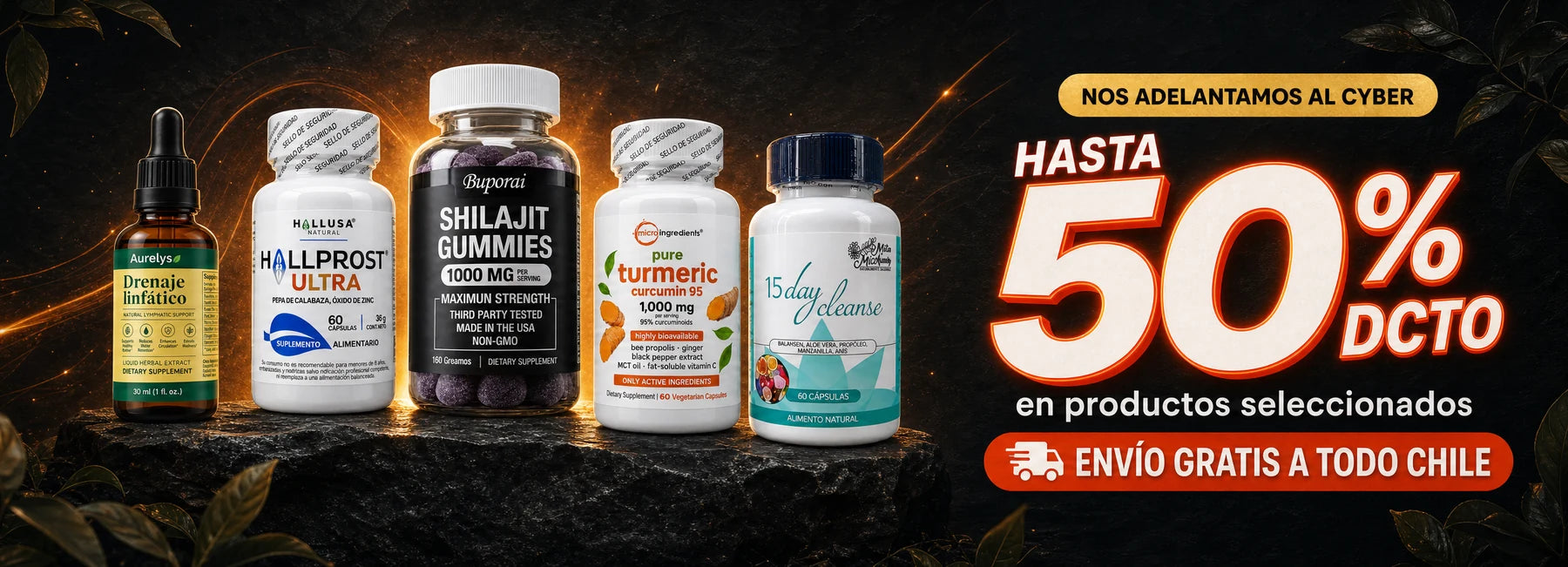 Nos adelantamos al Cyber: hasta 50% de descuento en productos seleccionados. Envío gratis a todo Chile.